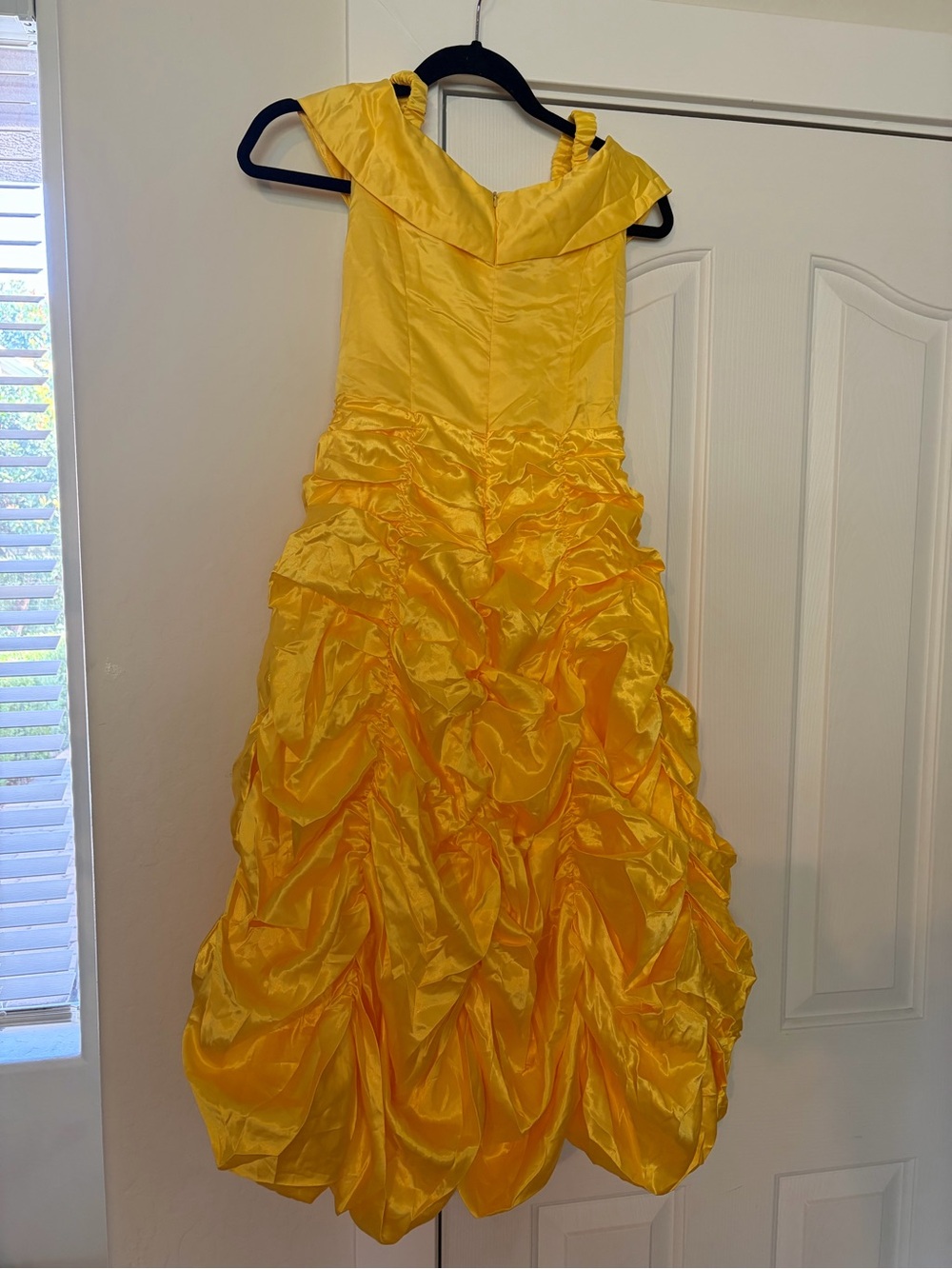 Girls Yellow Ruffled Princess Dress - Picture 2 of 2